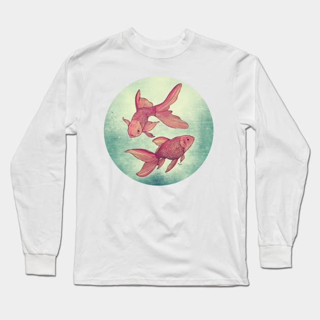 Goldfishes Long Sleeve T-Shirt by mikekoubou